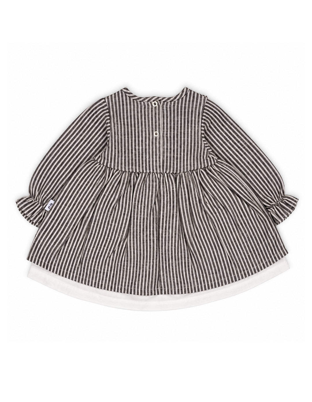 Baby Girls Winter Dress Brown Stripes at Zubaidas Online Pakistan