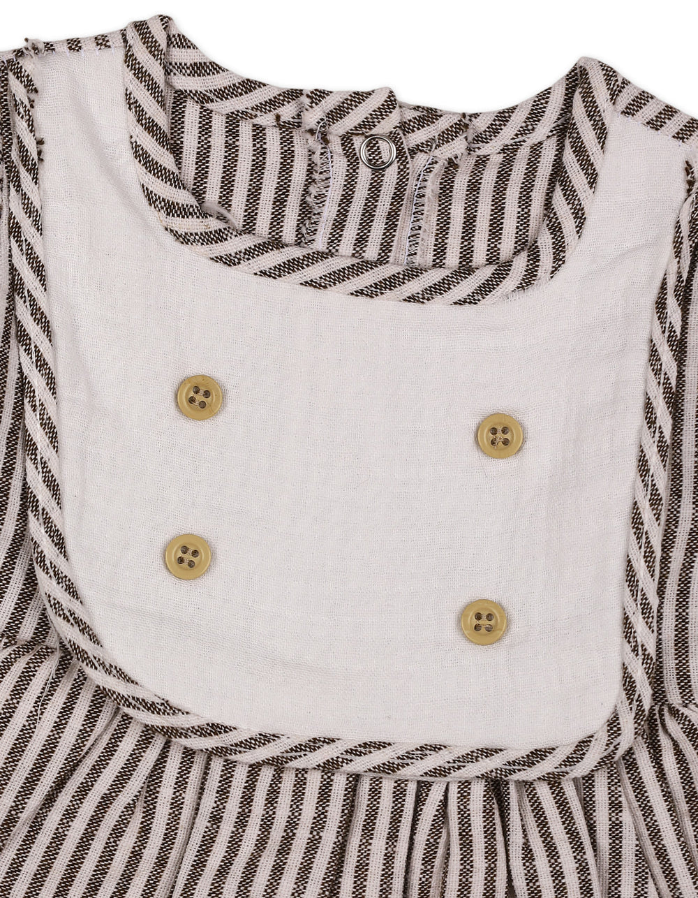Baby Girls Winter Dress Brown Stripes at Zubaidas Official Pakistan