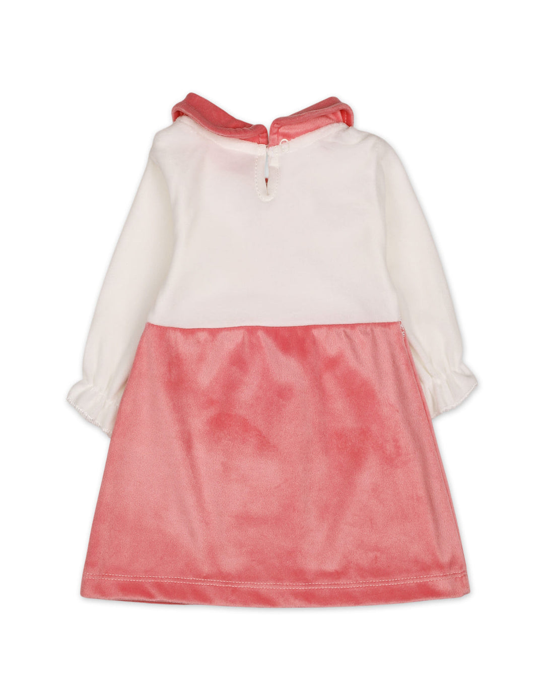 Baby Girls Winter Dress Embroidered Flowers Pink at Zubaidas Online Pakistan