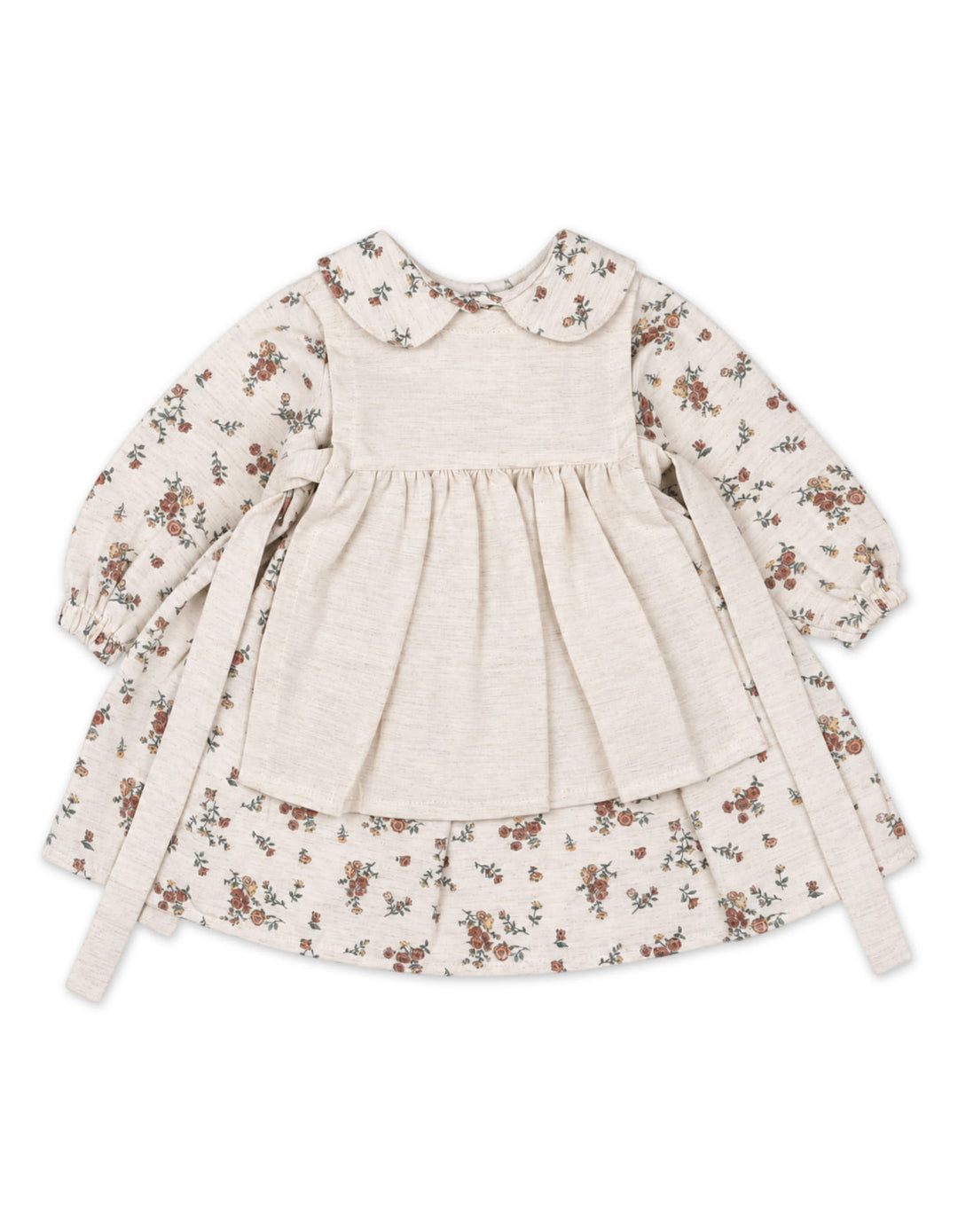 Baby Girls Winter Dress Floral Printed Beige at Zubaidas Online Pakistan