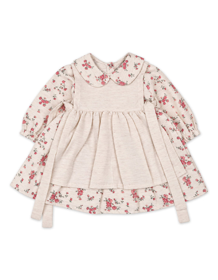 Baby Girls Winter Dress Floral Printed Pink at Zubaidas