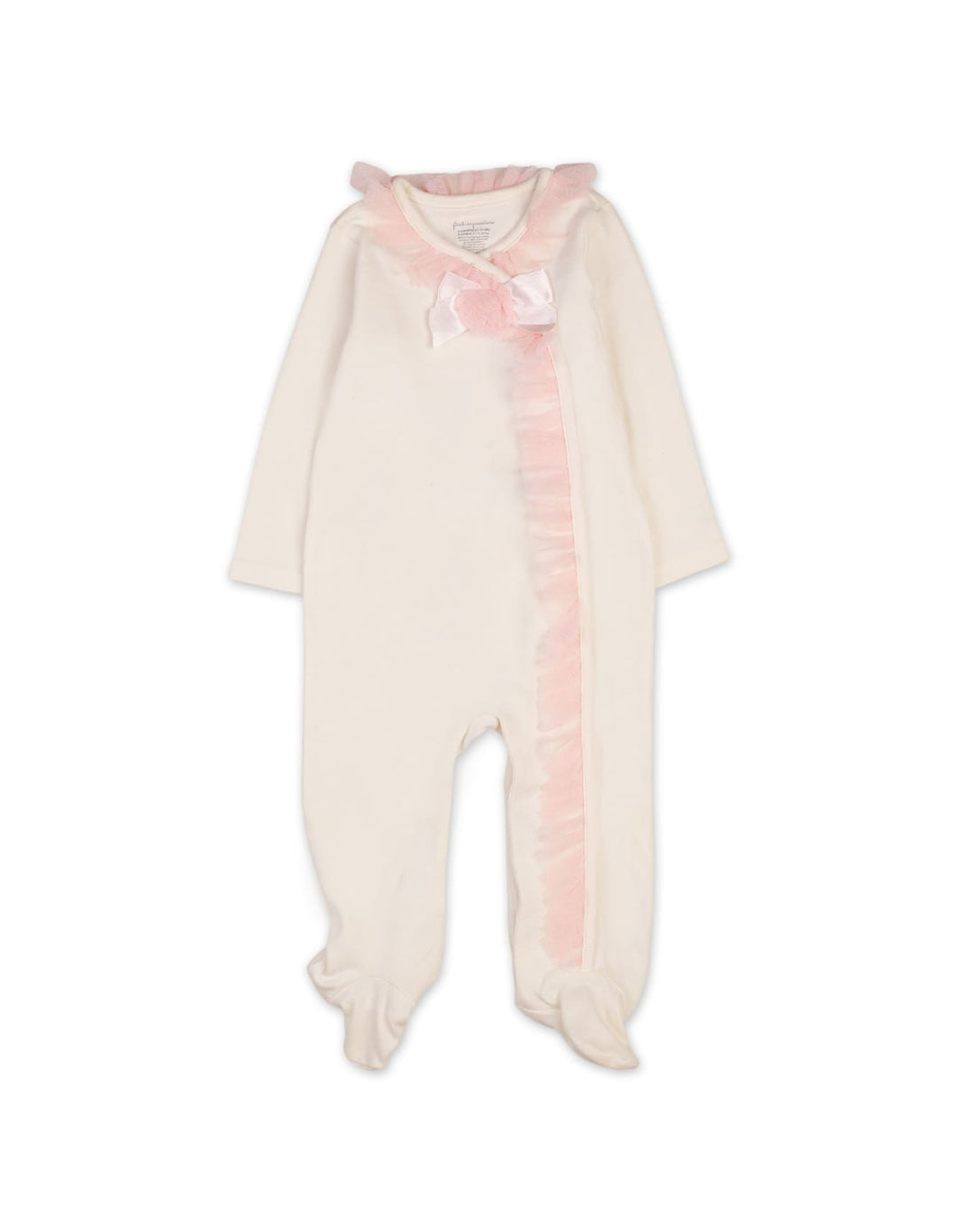 Baby Girls Winter Footed Romper Bambies Ruffle and Bow at Zubaidas