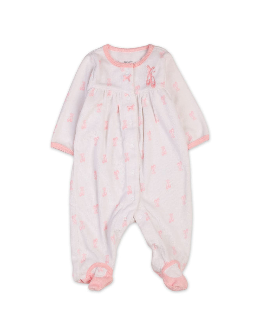 Baby Girls Winter Footed Romper Bambies Ruffle and Bow at Zubaidas Official Pakistan