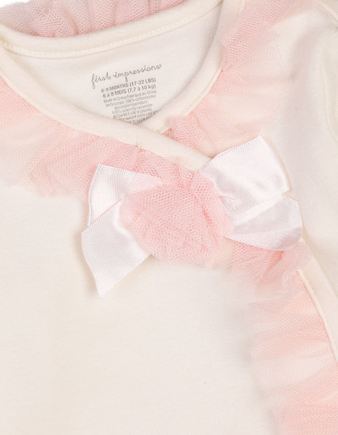 Baby Girls Winter Footed Romper Bambies Ruffle and Bow at Zubaidas Best Mothershop Pakistan