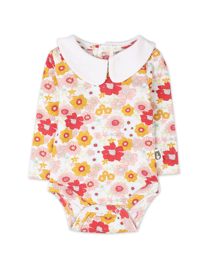 Baby Girls Winter Pinafore Dress Set Bambies Floral Light Grey at Zubaidas - Pakistan's No. 1 and most trusted baby and kids store for over 50 years