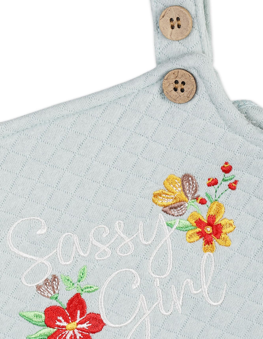 Baby Girls Winter Pinafore Dress Set Bambies Floral Light Grey at Zubaidas - Pakistan's No. 1 and most trusted baby and kids store for over 50 years