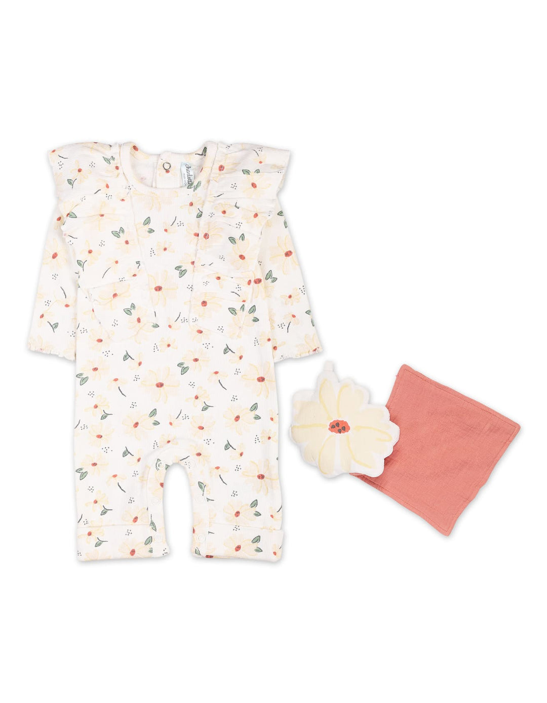 Baby Girls Winter Romper Suit Sets Bambies Floral Cream at Zubaidas