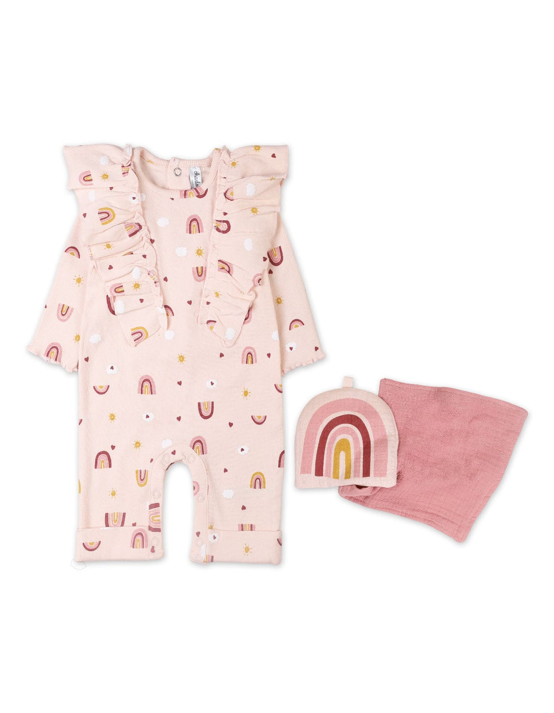 Baby Girls Winter Romper Suit Sets Bambies Rainbow Pink Zubaidas
