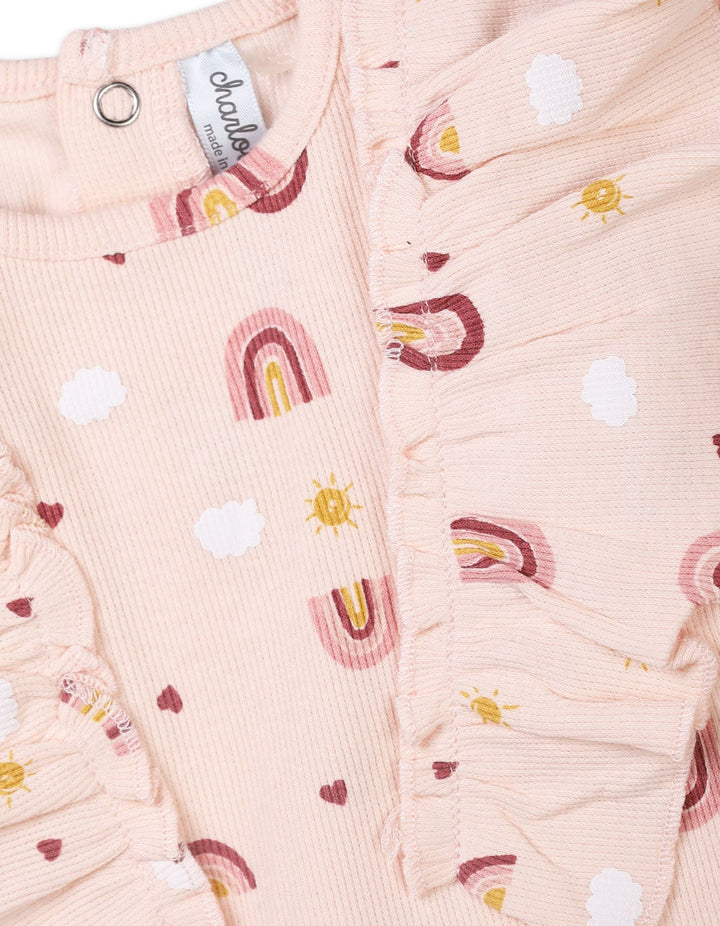 Baby Girls Winter Romper Suit Sets Bambies Rainbow Pink Zubaidas Official Pakistan