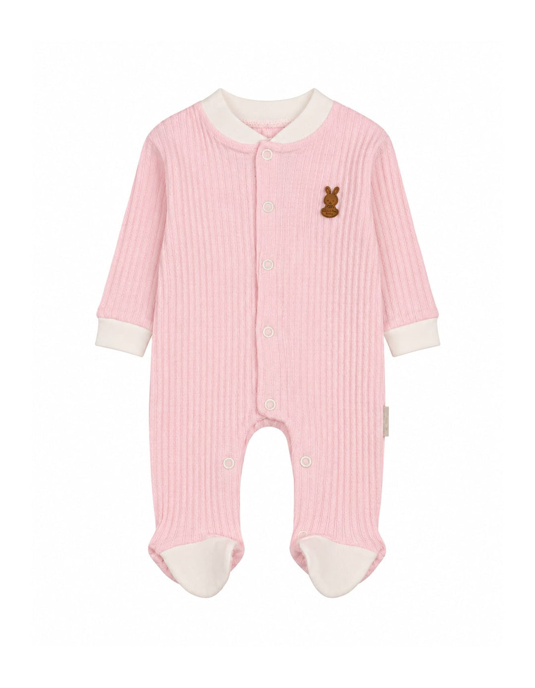 Baby Girls Winter Romper with Cap Bunny Applique Pink at Zubaidas Online Pakistan