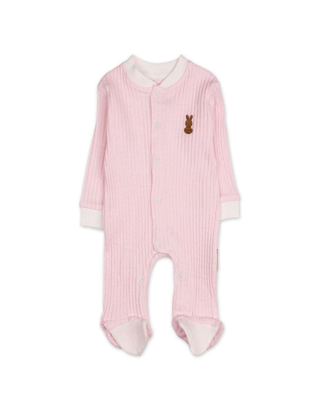 Baby Girls Winter Romper with Cap Bunny Applique Pink at Zubaidas Online Pakistan