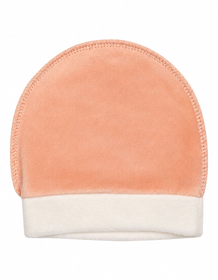 Baby Girls Winter Romper with Cap Embroidered Heart Applique Peach at Zubaidas Online Pakistan