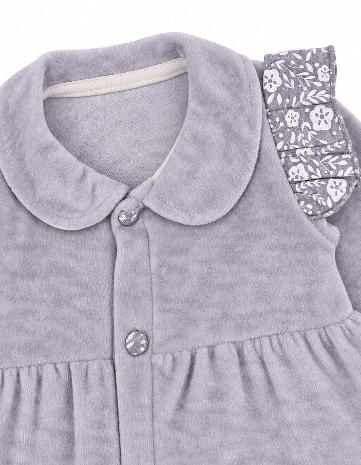 Baby Girls Winter Romper with Cap Peter Pan Collar at Zubaidas Official Pakistan
