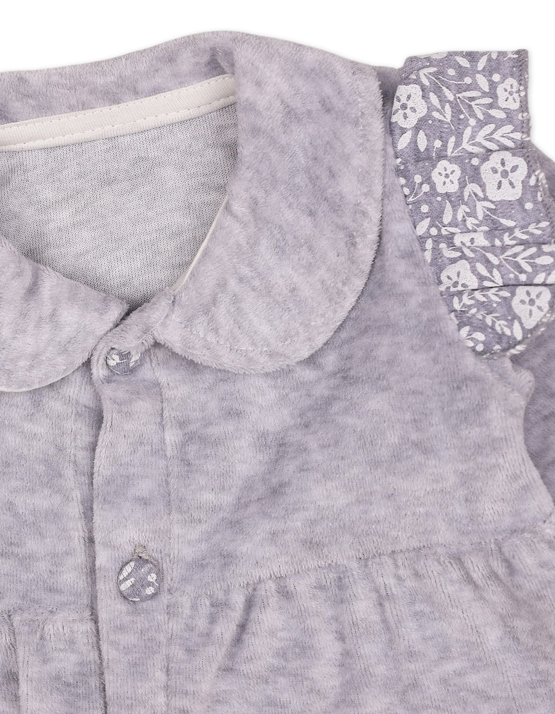 Baby Girls Winter Romper with Cap Peter Pan Collar at Zubaidas Official Pakistan