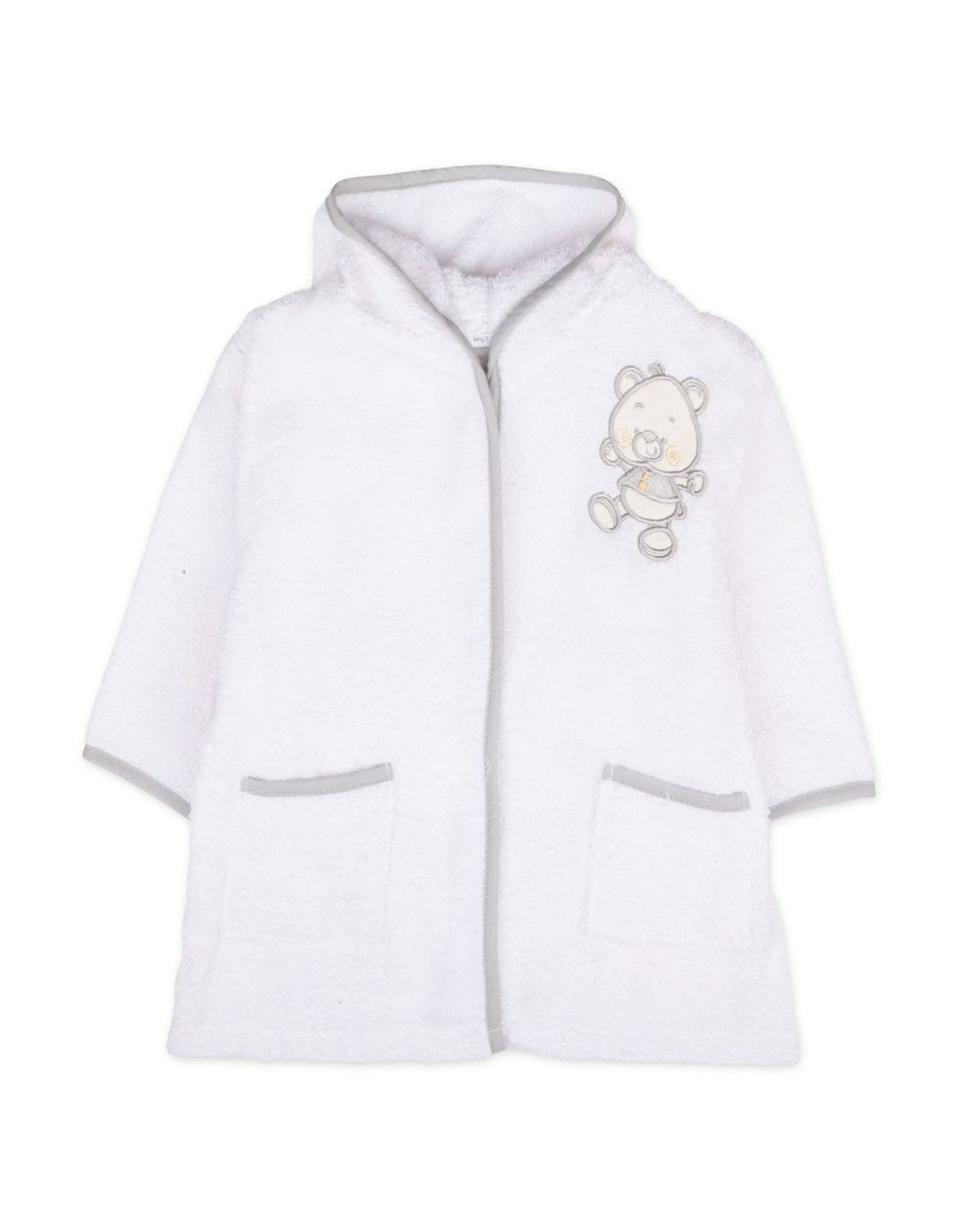 Baby Hooded Bath Robe Teddy Bear Grey at Zubaidas Online Pakistan