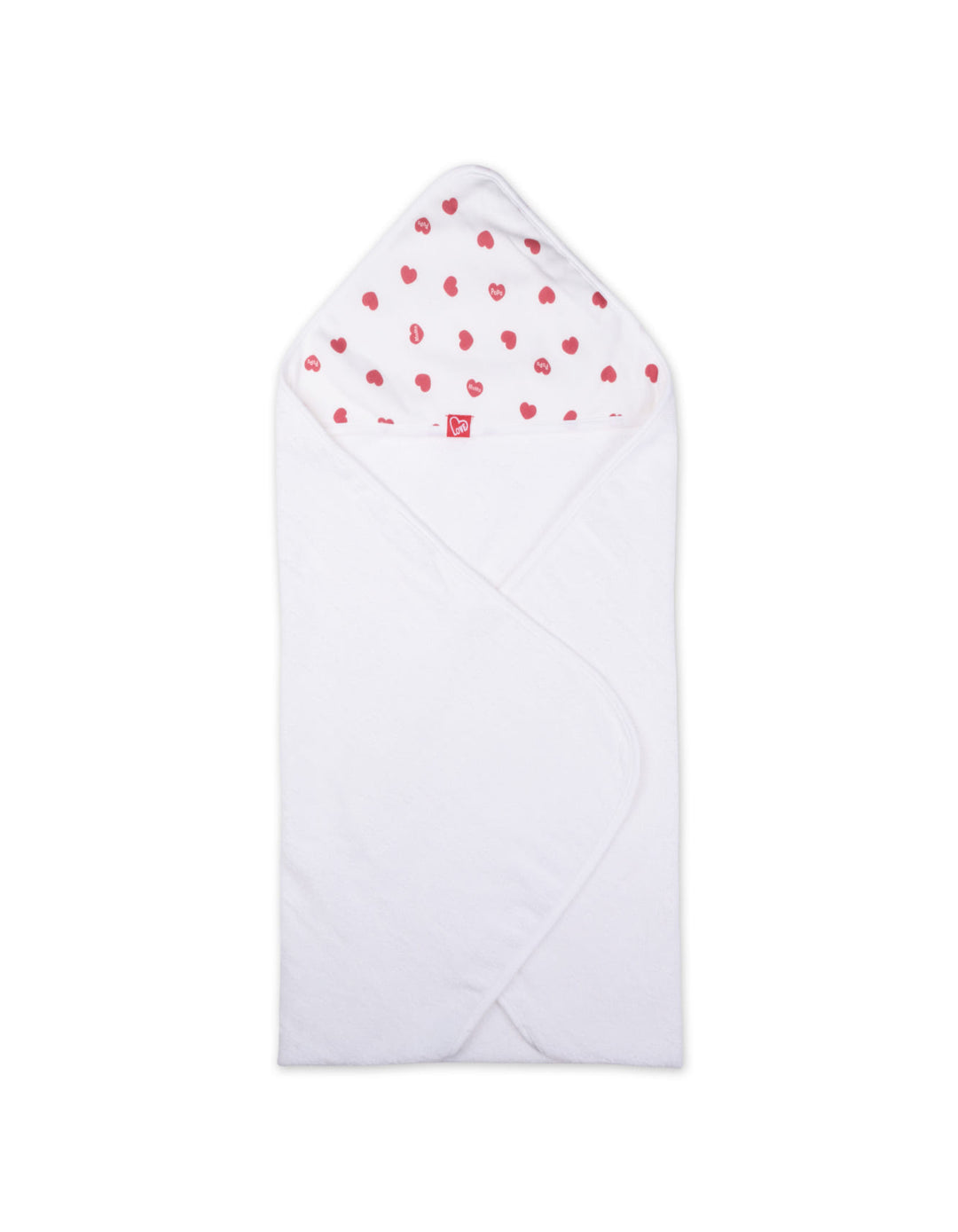 Baby Hooded Bath Towel Pack of 2 I Love MaMa and PaPa White at Zubaidas Best Online Baby and Kids Store in Pakistan