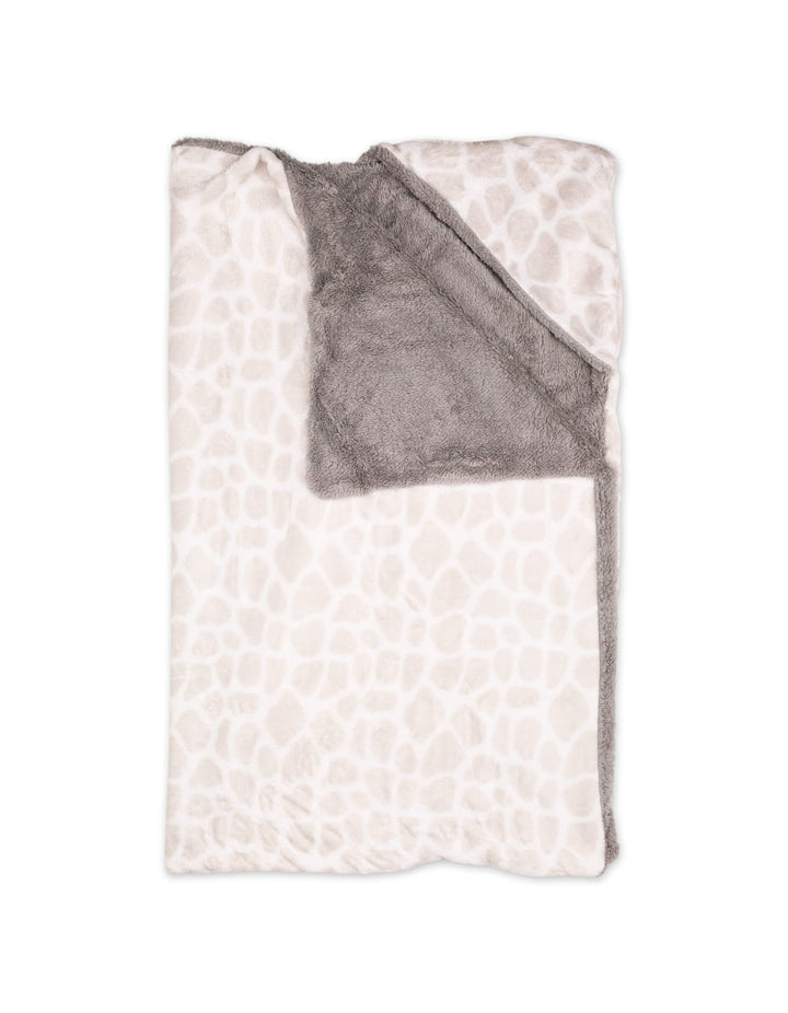 Baby Hooded Swaddle Blanket Giraffe Print Grey and Dark Grey at Zubaidas Online Pakistan