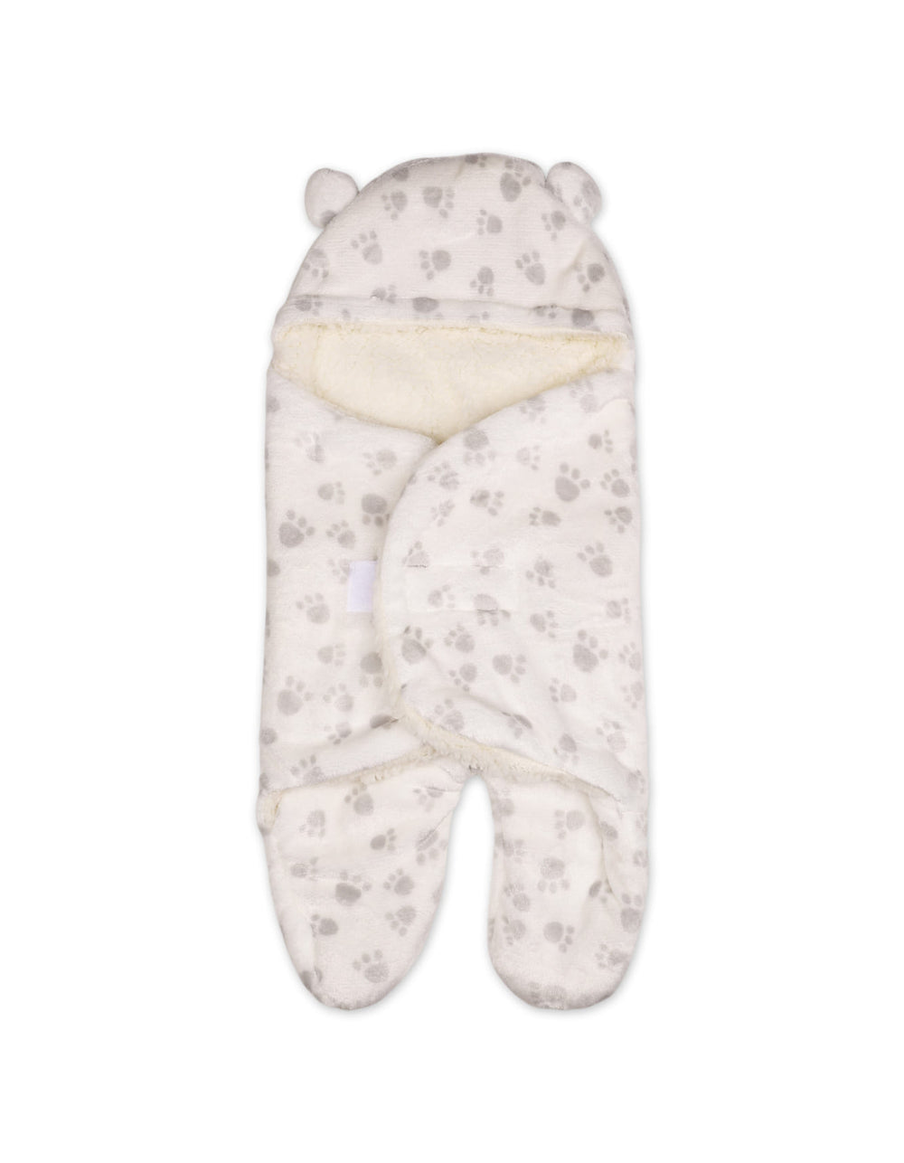 Baby Hooded Swaddle Paw Grey and White at Zubaidas Official Pakistan