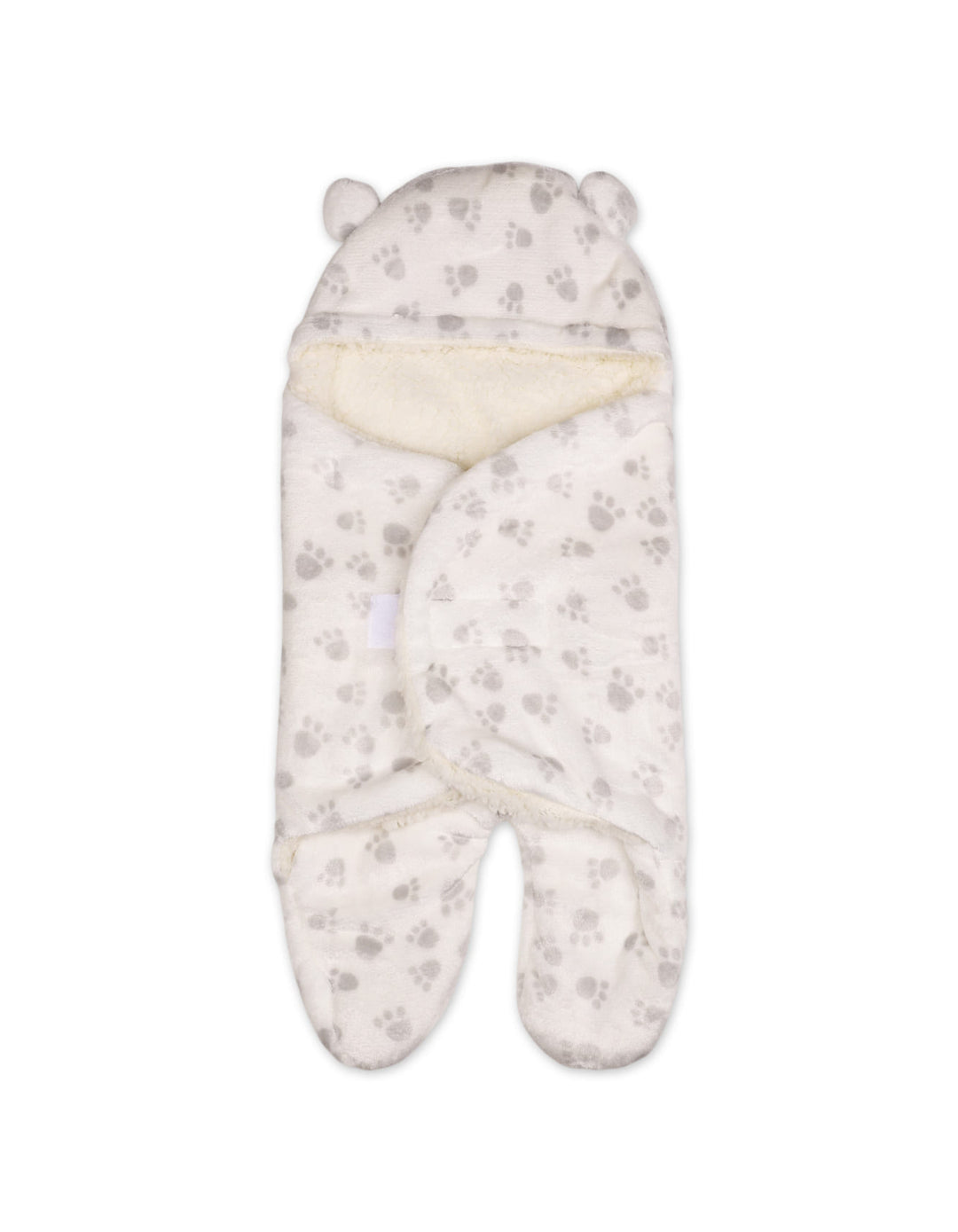 Baby Hooded Swaddle Paw Grey and White at Zubaidas Official Pakistan