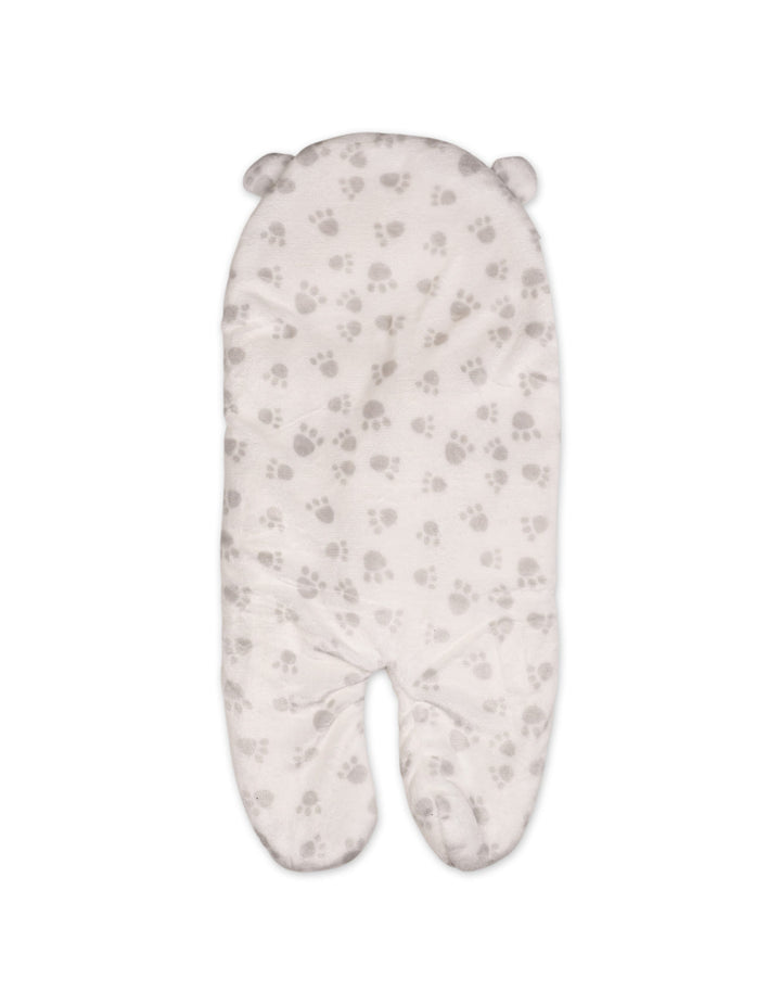 Baby Hooded Swaddle Paw Grey and White at Zubaidas Online Pakistan