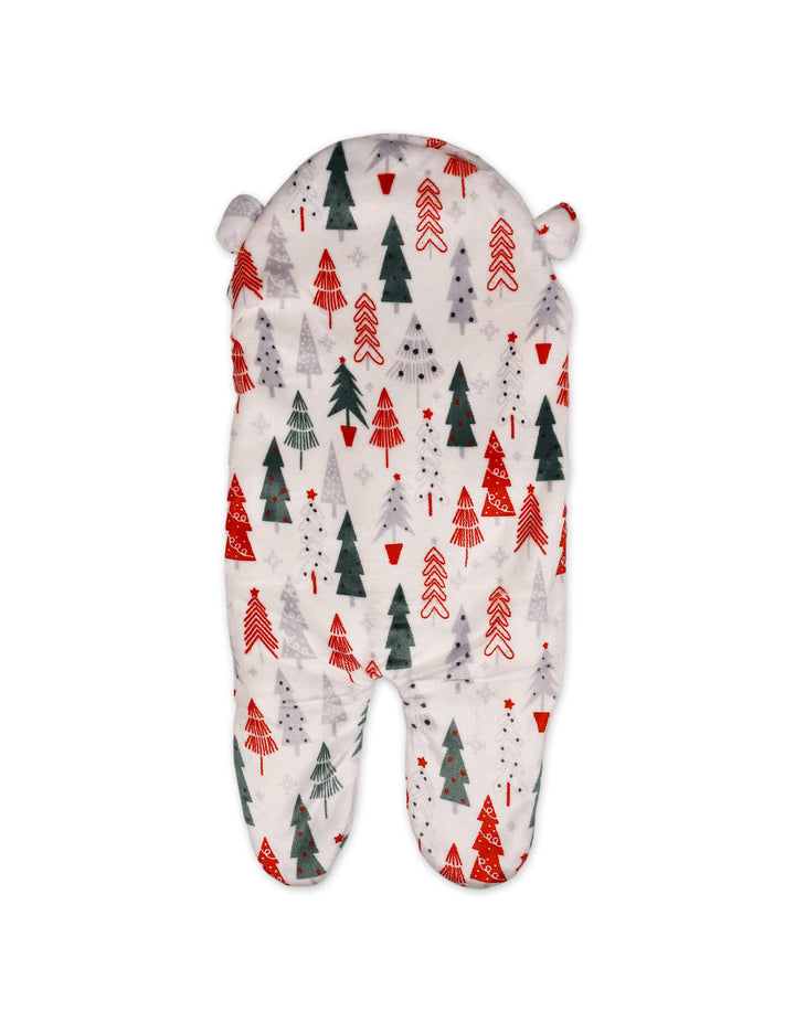 Baby Hooded Swaddle Pine Tree Multicolor and White at Zubaidas Online Pakistan