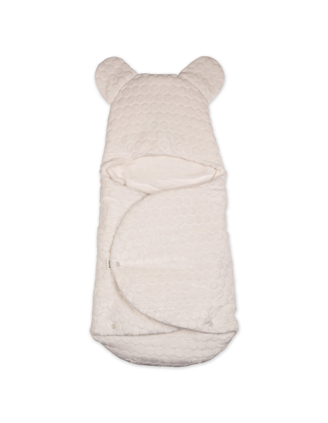 Baby Hooded Swaddle Wrap Bubbles White at Zubaidas