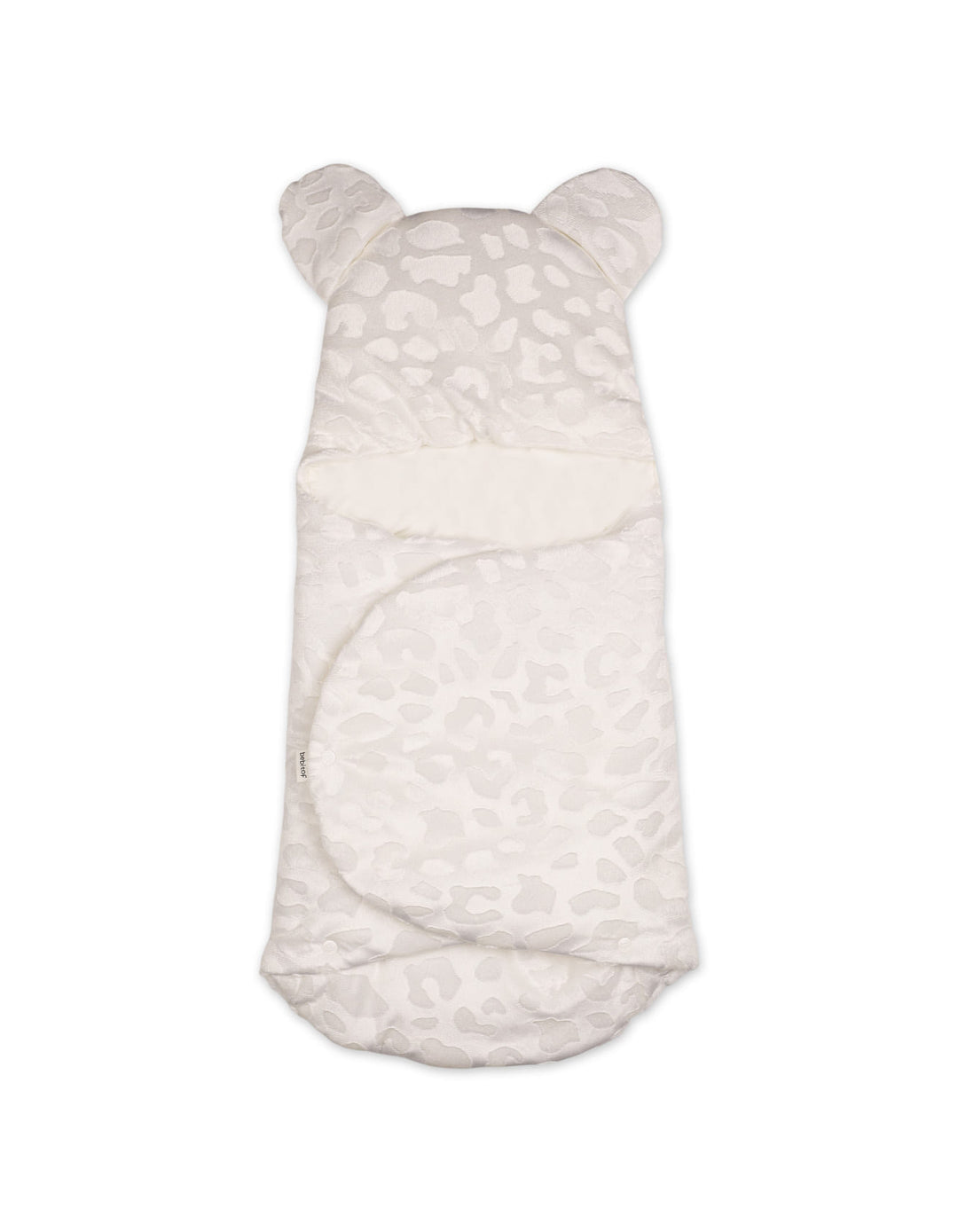 Baby Hooded Swaddle Wrap Leopard White at Zubaidas