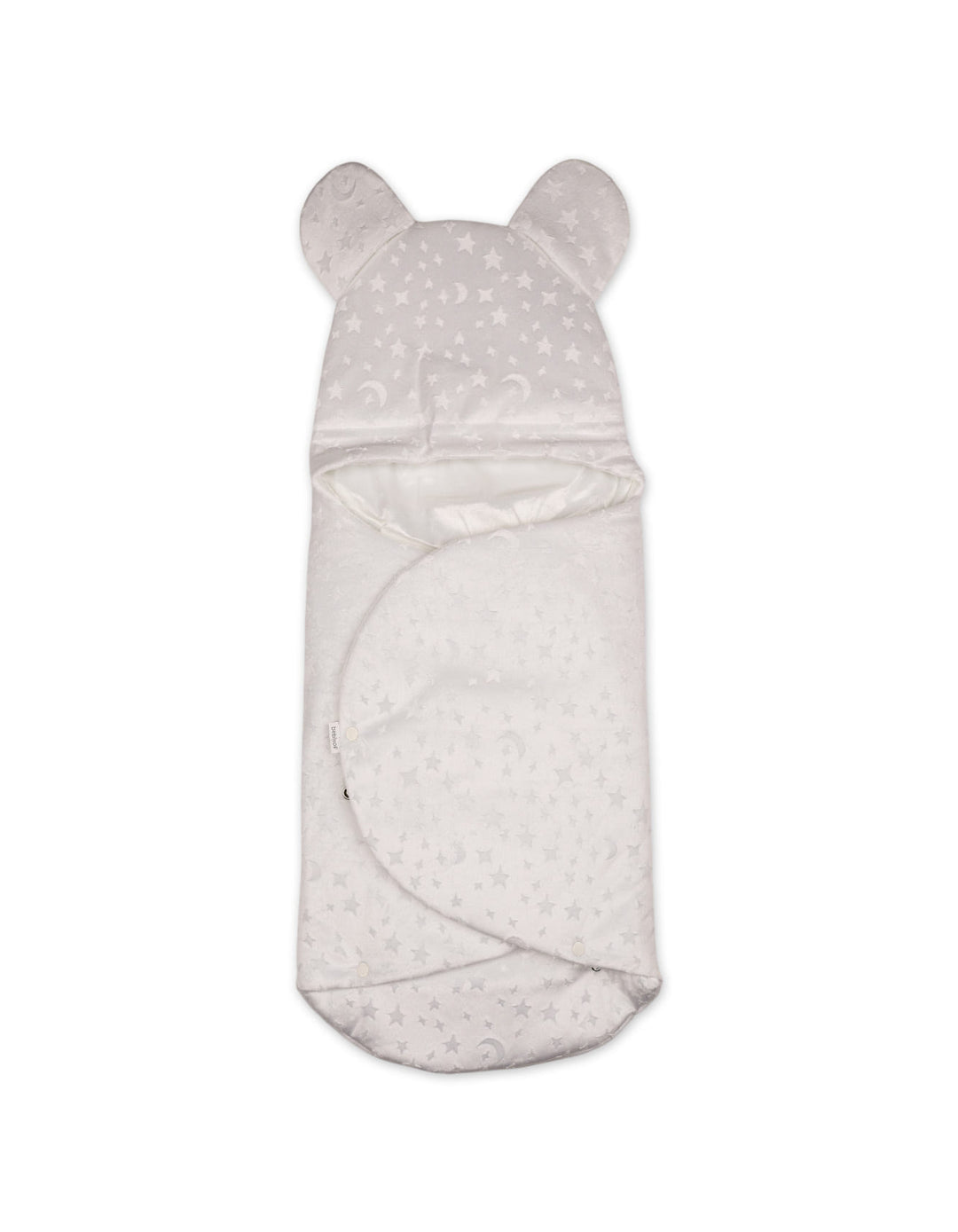 Baby Hooded Swaddle Wrap Stars Grey at Zubaidas