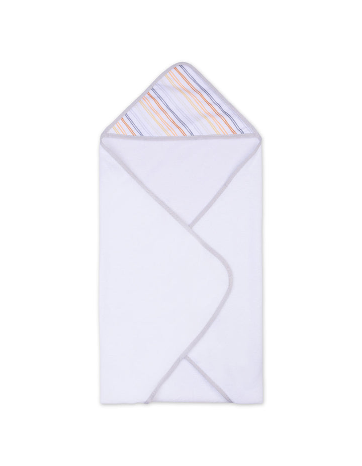 Baby Hooded Towel and Washcloth Set Elephant Grey and White at Zubaidas Best Online Baby Store in Pakistan