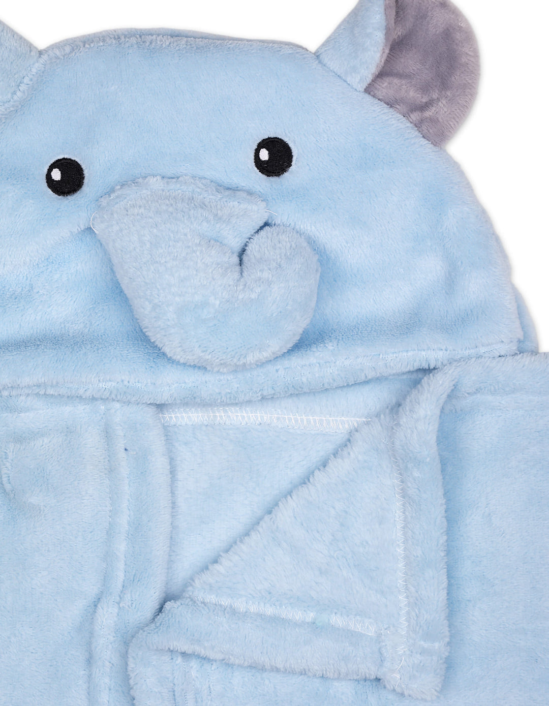 Baby Hooded Wrapping Blanket Elephant Light Blue at Zubaidas Official Pakistan