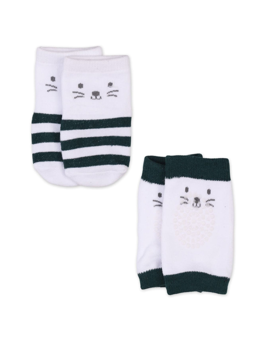 Baby Knee Pads and Socks Dark Green at Zubaidas