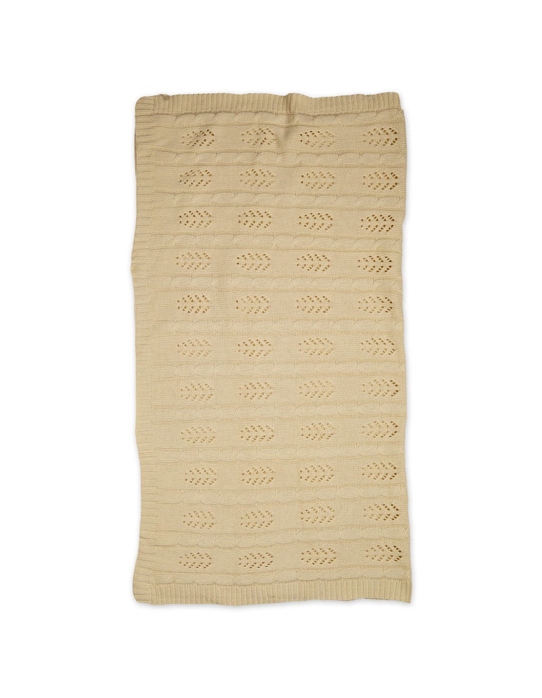 Baby Knit Blanket Leaf Beige at Zubaidas Online Pakistan