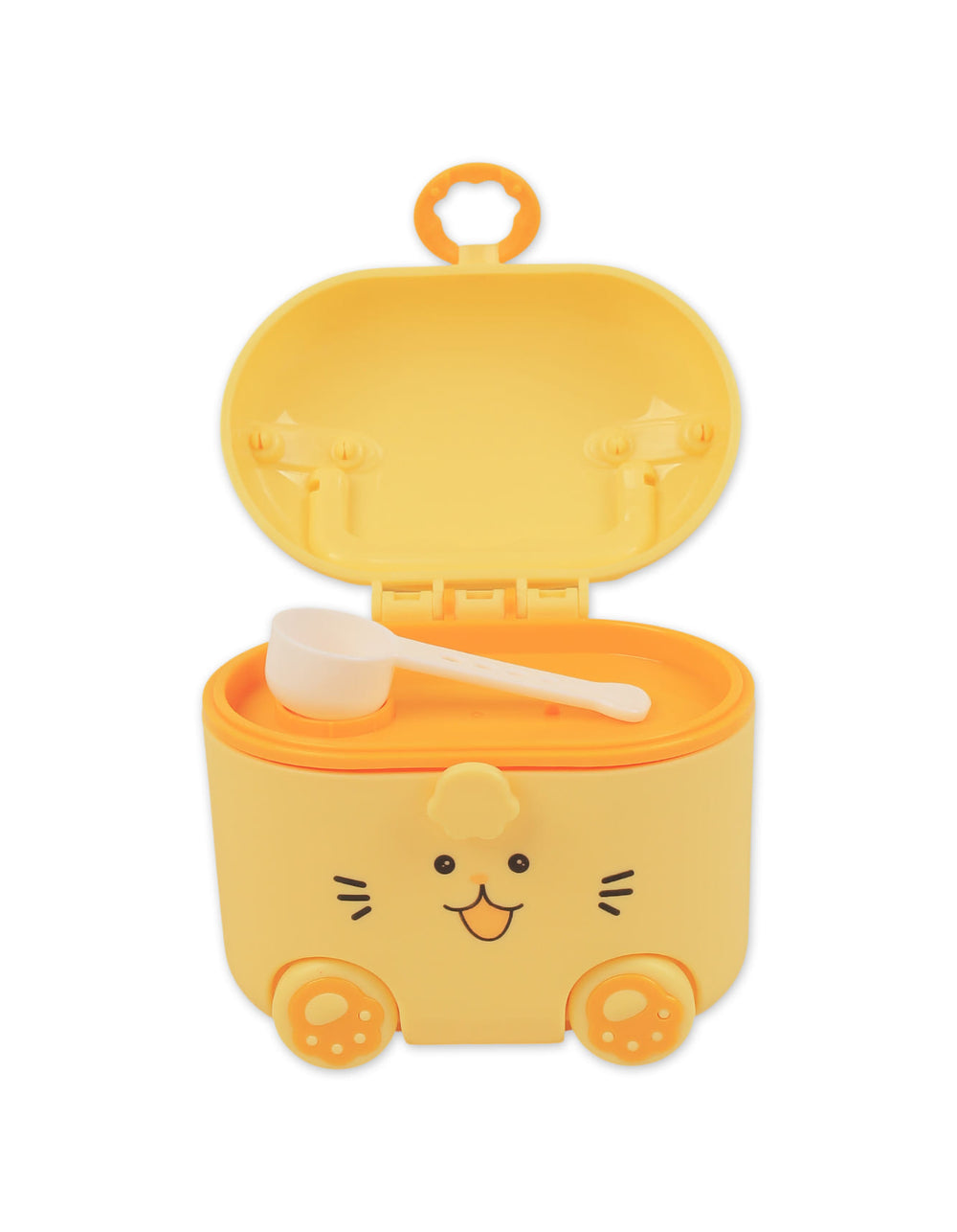 Baby Milk Powder Container Cat Face Yellow at Zubaidas Official Pakistan