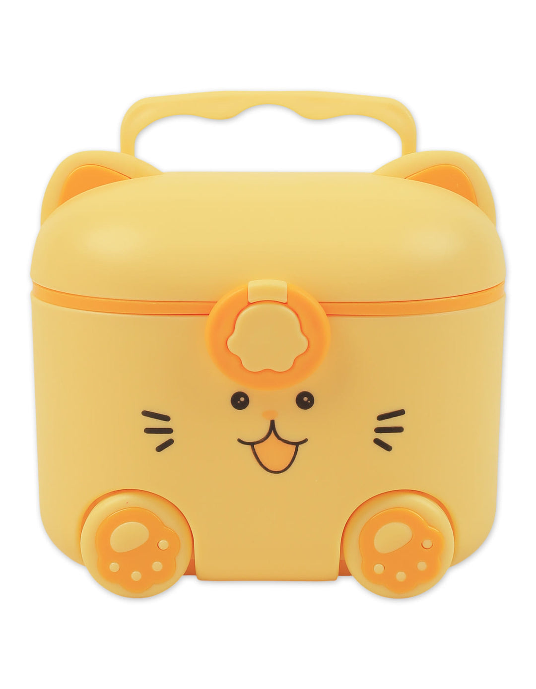 Baby Milk Powder Container Cat Face Yellow at Zubaidas