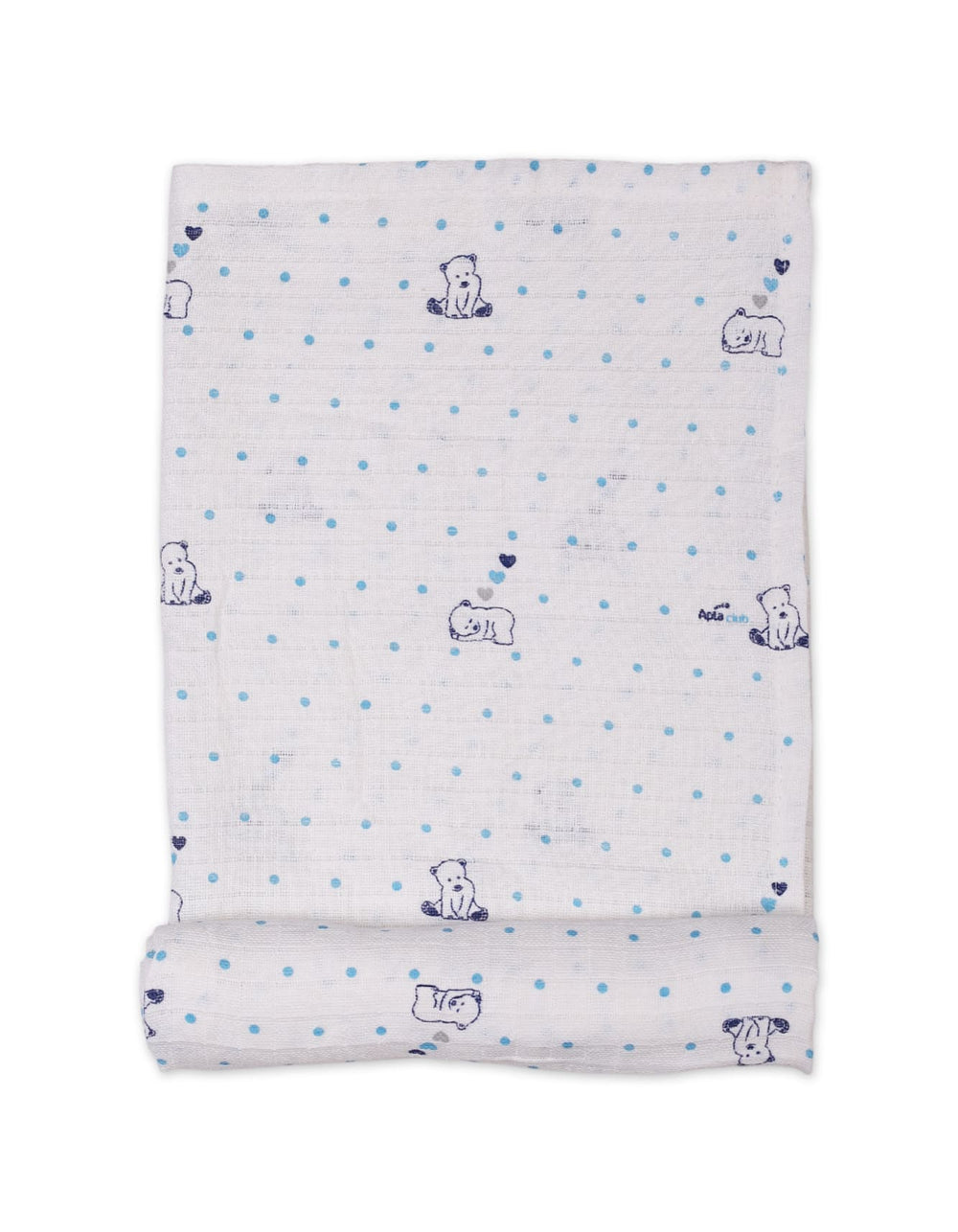Baby Muslin Sheets Pack of 2 Bambies Bear and Dots at Zubaidas Pakistan