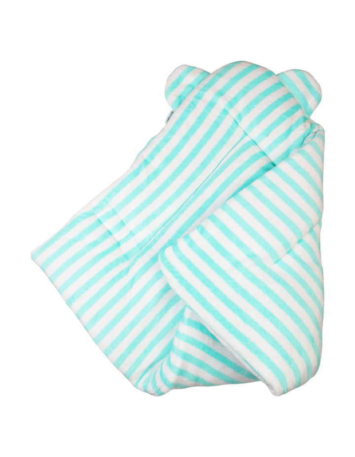 Baby Nest Bambies Striped Plush Bear Design Mint Green at Zubaidas Official