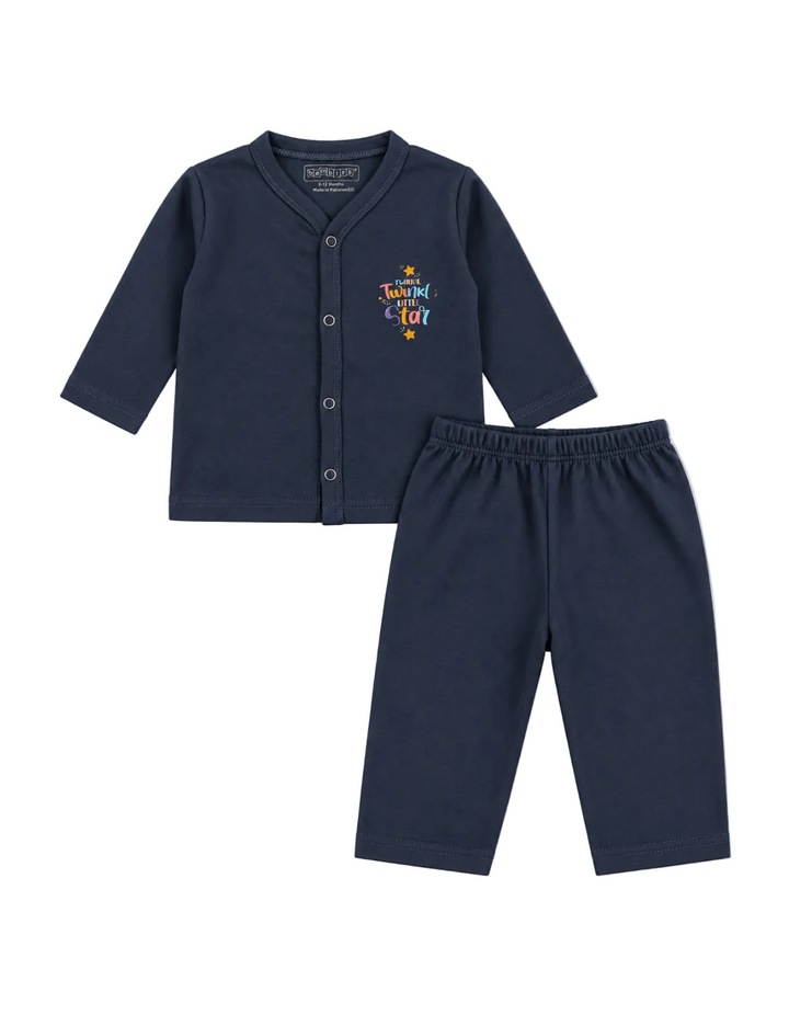 Baby Night Suit Twinkle Little Star Navy Blue at Zubaidas
