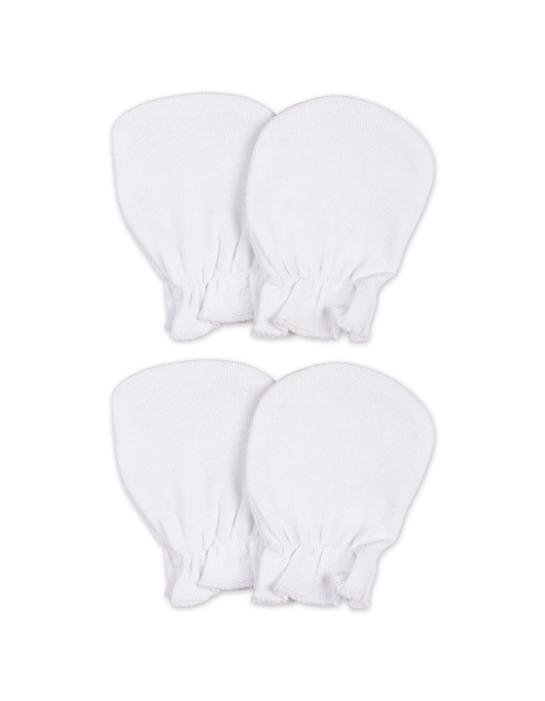 Baby Pack of 2 Mittens Bambies  Plain White at Zubaidas