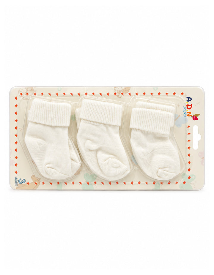 Baby Pack of 3 Socks Off White at Zubaidas