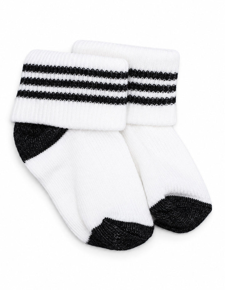 Baby Pack of 3 Socks Striped Grey and White at Zubaidas Online Pakistan