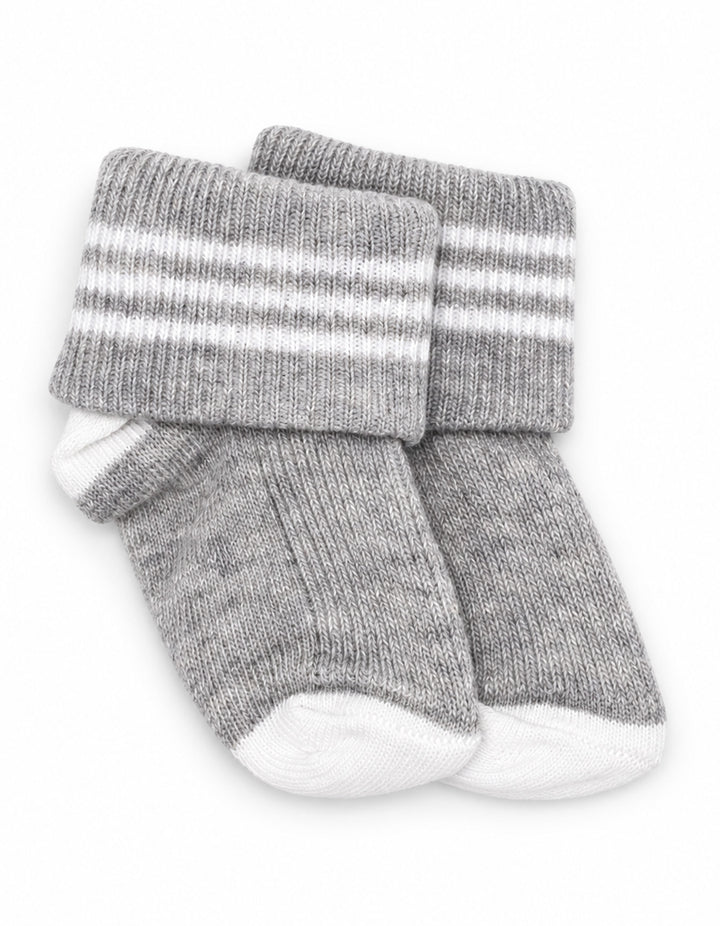 Baby Pack of 3 Socks Striped Grey and White at Zubaidas Best Online Baby and Kids Store in Pakistan