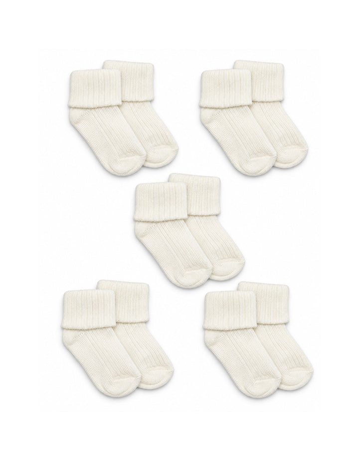 Baby Pack of 5 Socks Off White at Zubaidas