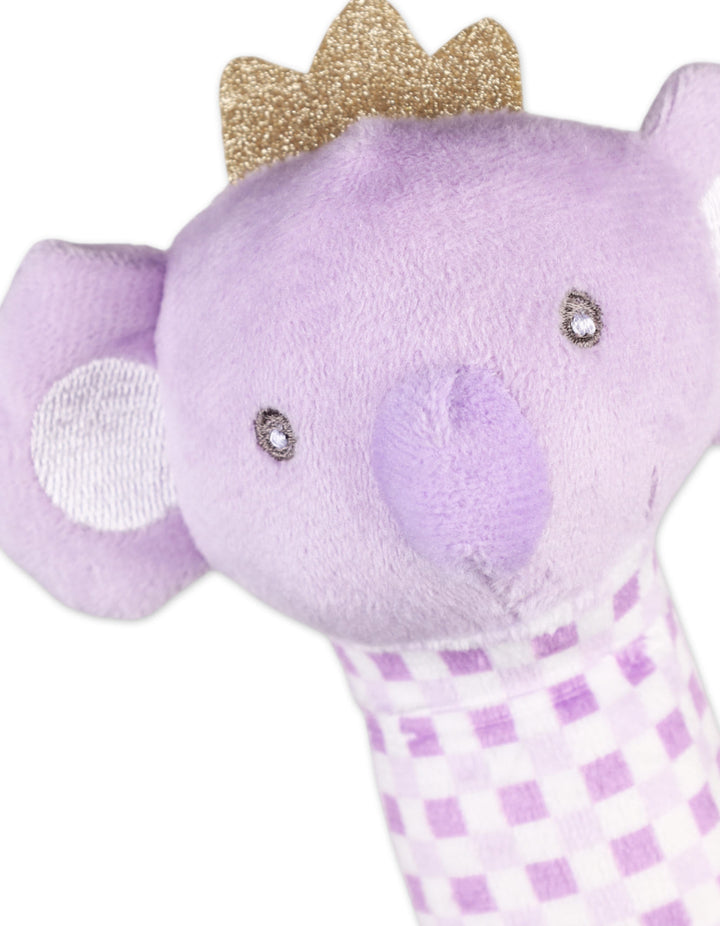 Baby Plush Rattle Toy Elephant Lilac at Zubaidas Pakistan