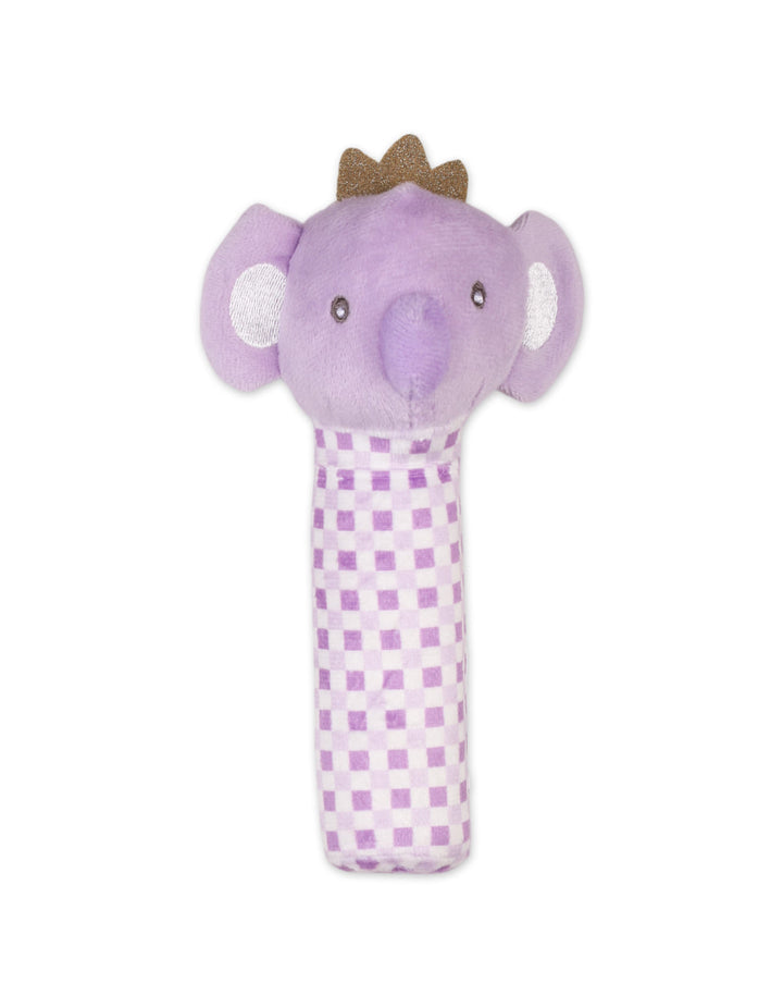 Baby Plush Rattle Toy Elephant Lilac at Zubaidas