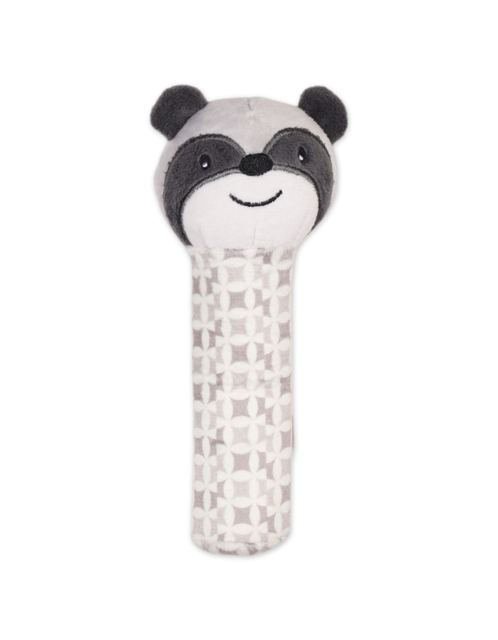 Baby Plush Rattle Toy Raccoon Grey at Zubaidas