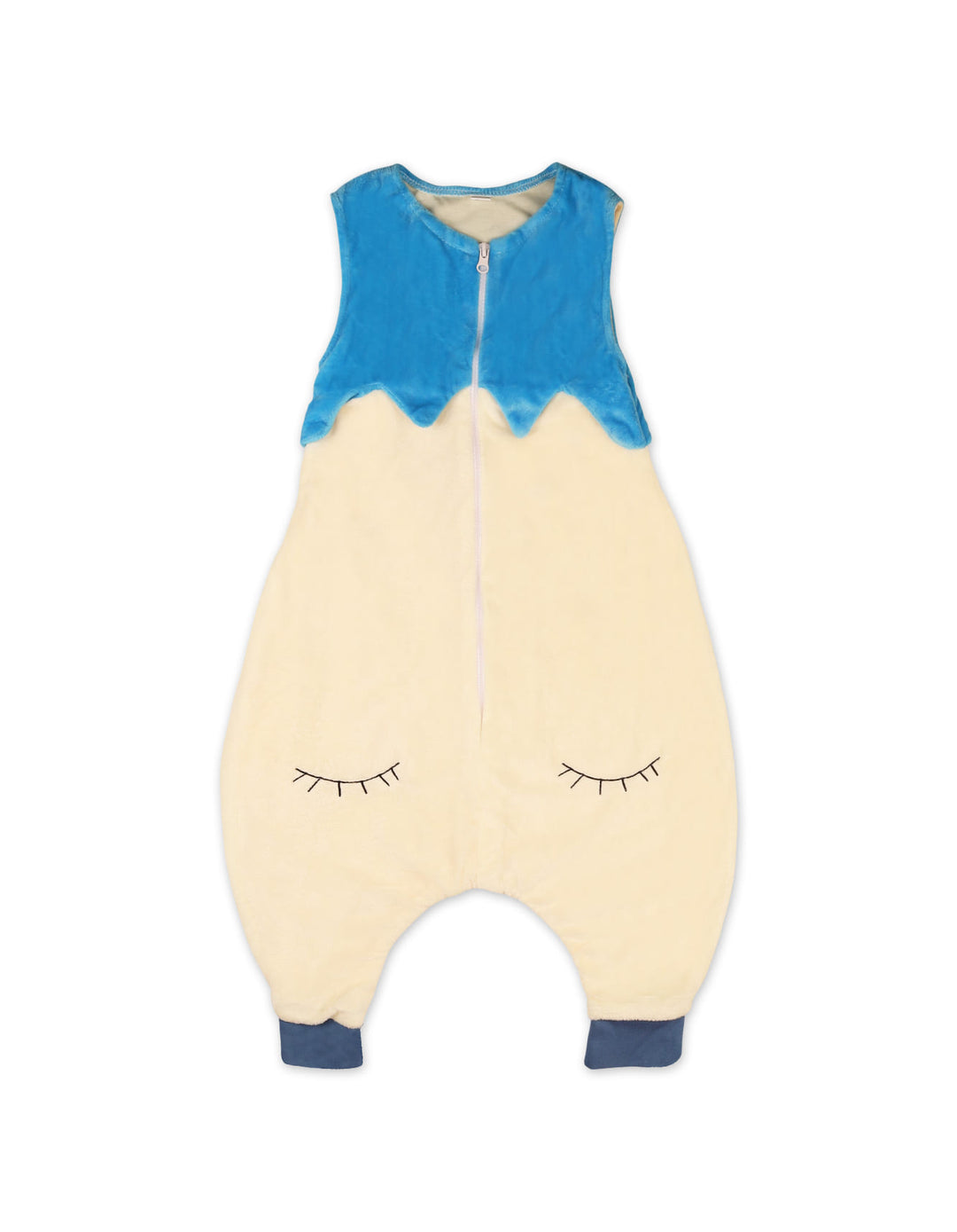 Baby Sleeping Bag Eyelash Blue and Cream at Zubaidas