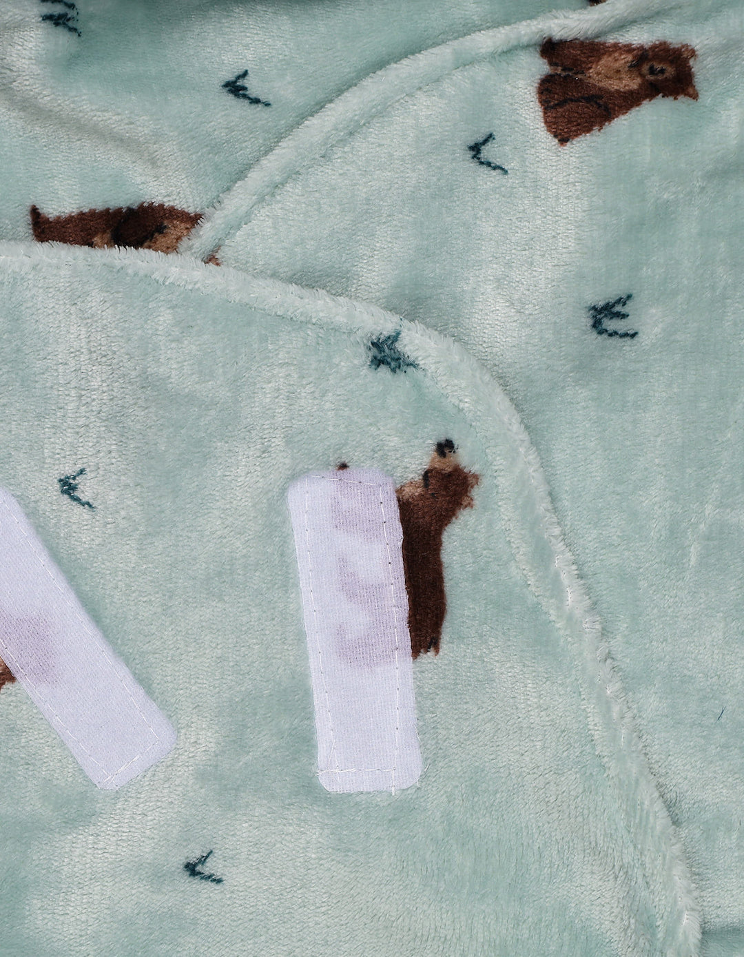 Baby Plush Swaddle Wrap with Velcro Closure Bear Green at Zubaidas Online Pakistan