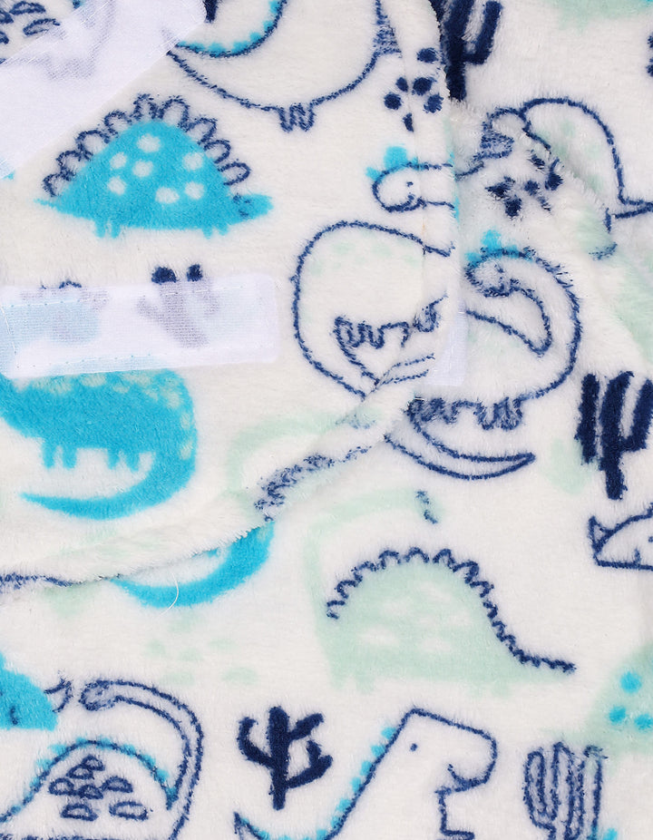 Baby Plush Swaddle Wrap with Velcro Closure Dino World at Zubaidas Official Pakistan
