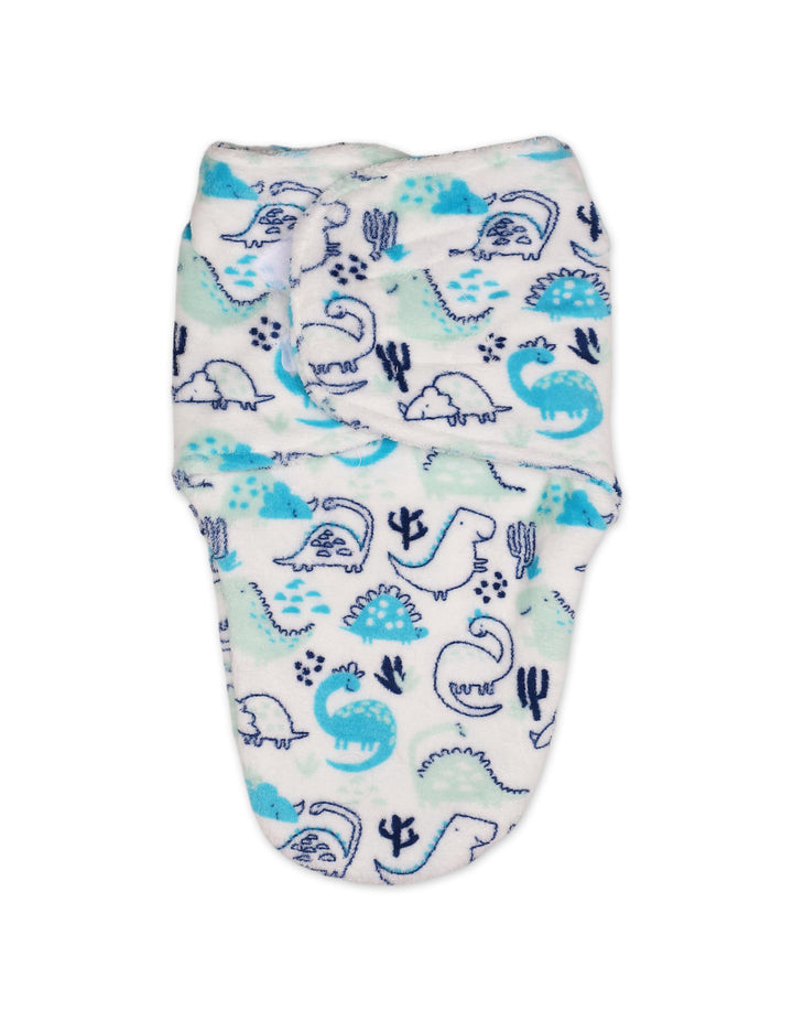 Baby Plush Swaddle Wrap with Velcro Closure Dino World at Zubaidas Online Pakistan