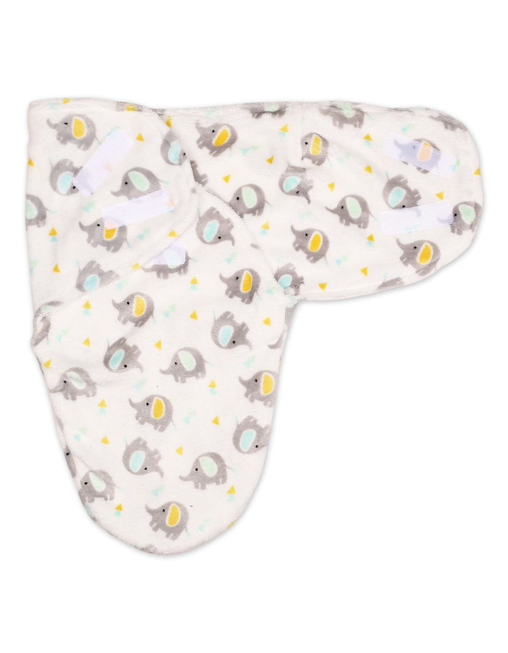 Baby Plush Swaddle Wrap with Velcro Closure Elephants at Zubaidas Official Pakistan